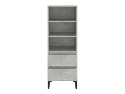 Aparador alto madera contrachapada gris hormigón 40x36x110 cm ES46131
