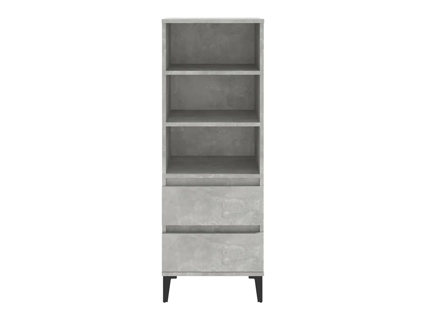 Aparador alto madera contrachapada gris hormigón 40x36x110 cm ES46131