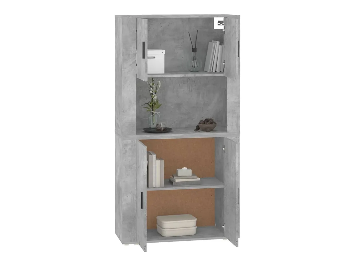 Aparador alto madera contrachapada gris hormigón