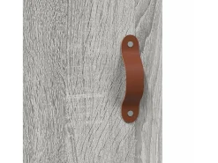 Aparador alto madera contrachapada gris sonoma 69,5x34x180 cm