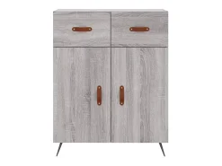 Aparador alto madera contrachapada gris sonoma 69,5x34x180 cm