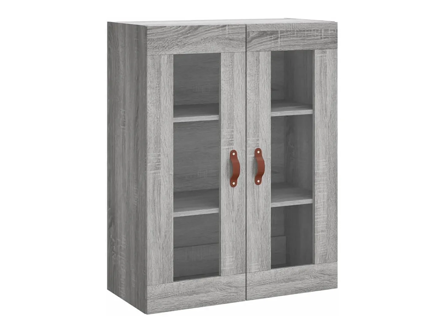 Aparador alto madera contrachapada gris sonoma 69,5x34x180 cm