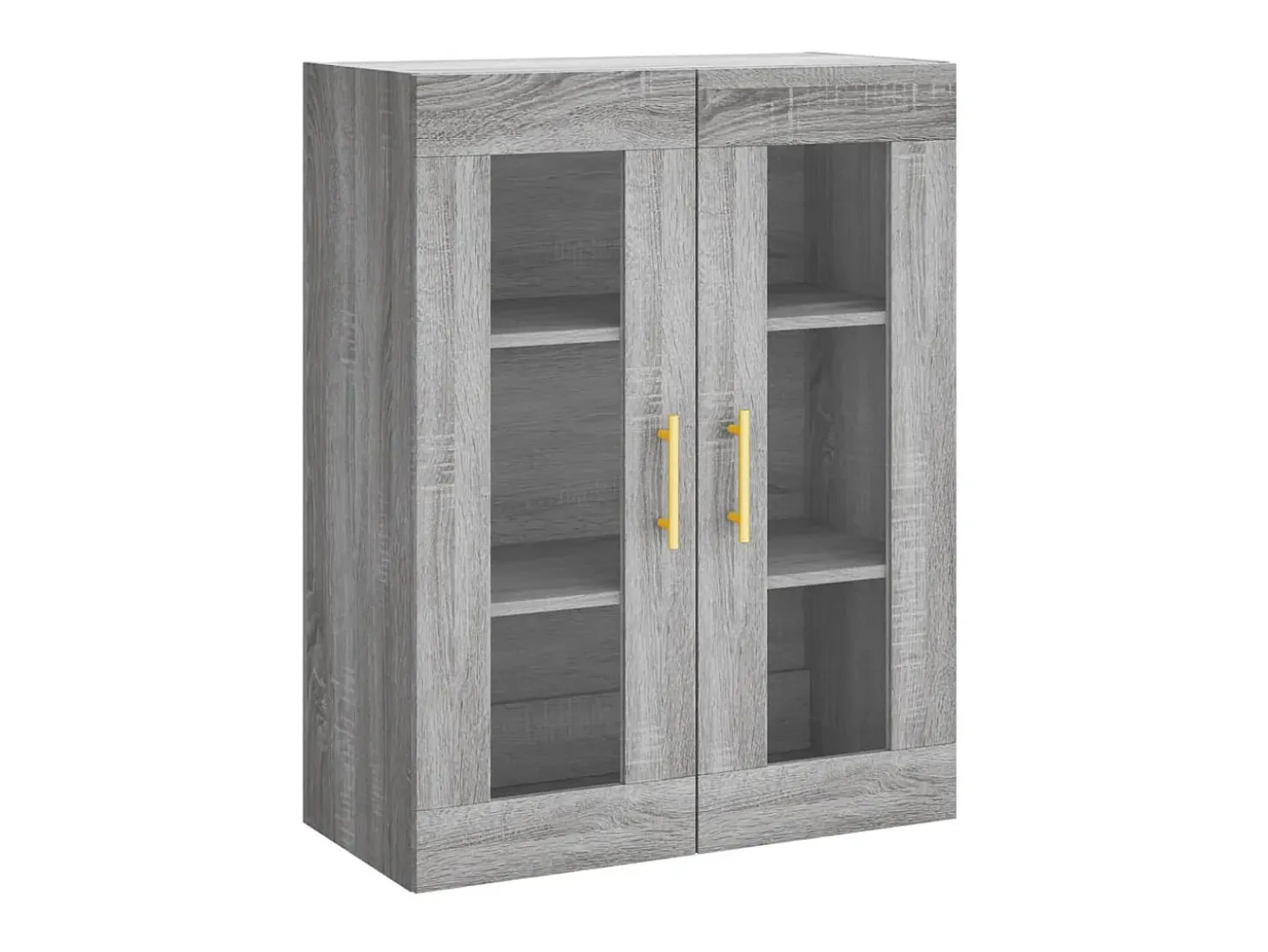 Aparador alto madera contrachapada gris sonoma 69,5x34x180 cm ES54570