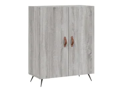 Aparador alto madera contrachapada gris sonoma 69,5x34x180 cm
