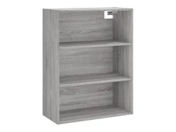 Aparador alto madera contrachapada gris sonoma 69,5x34x180 cm
