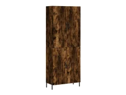 Aparador alto madera contrachapada roble ahumado 69,5x34x180 cm ES54734