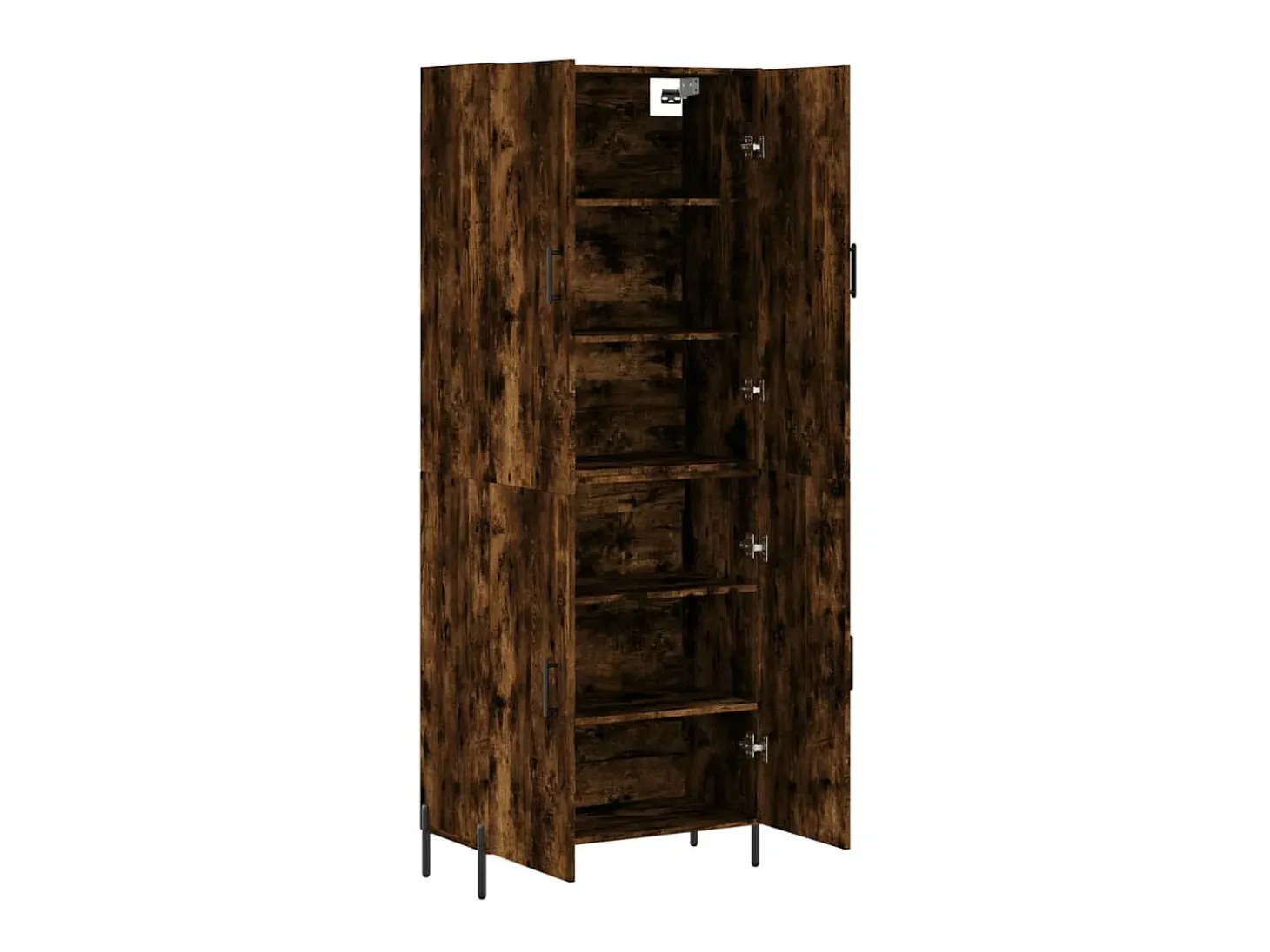 Aparador alto madera contrachapada roble ahumado 69,5x34x180 cm ES54734