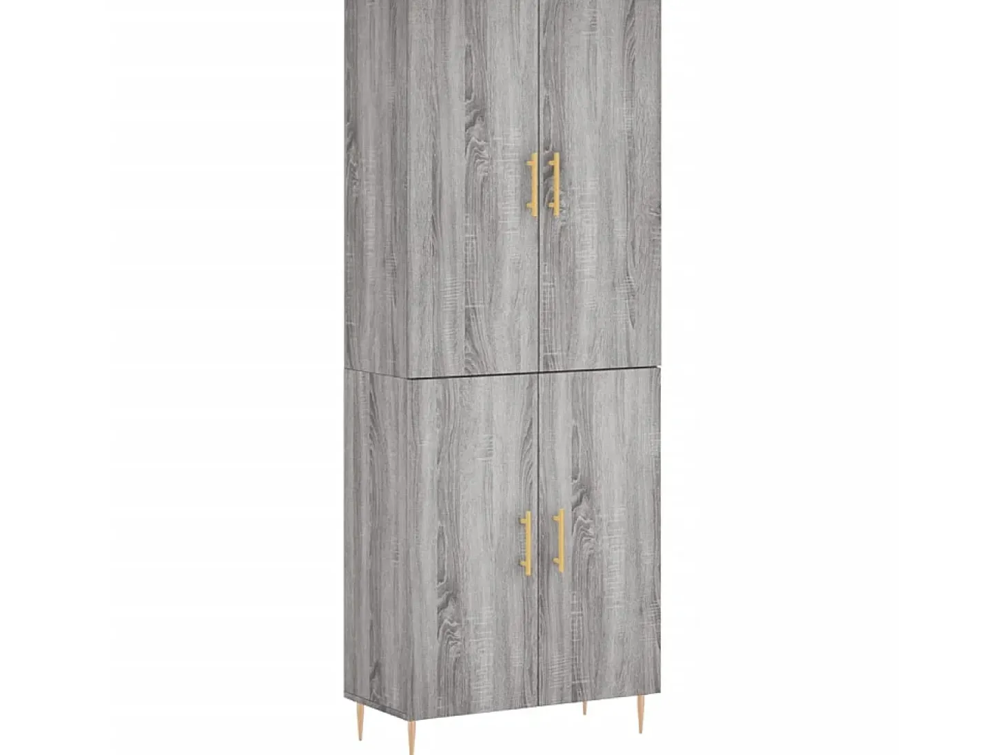 Aparador alto madera contrachapada gris sonoma 69,5x34x180 cm ES23088