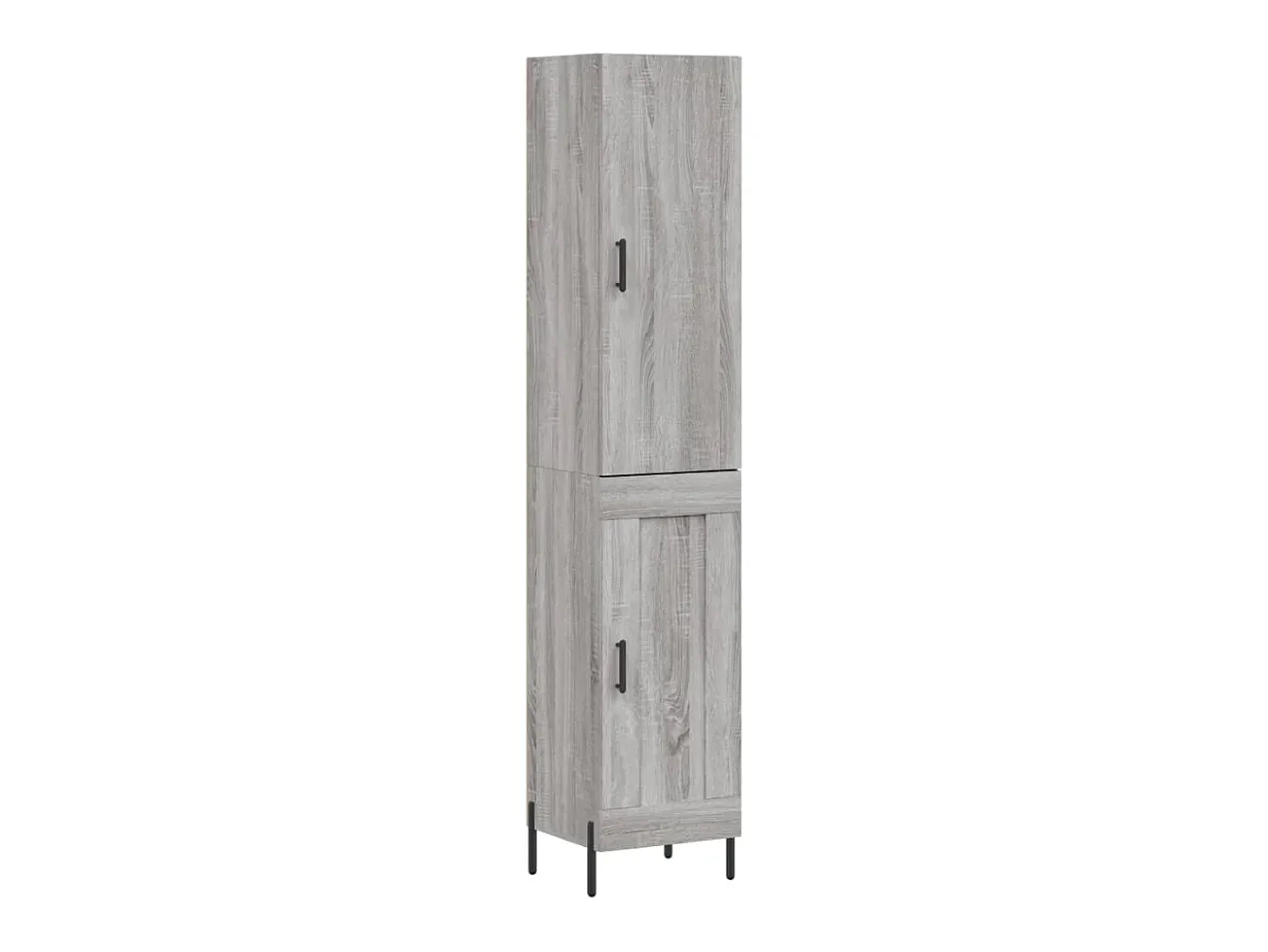 Aparador alto madera contrachapada gris Sonoma 34,5x34x180 cm ES72154