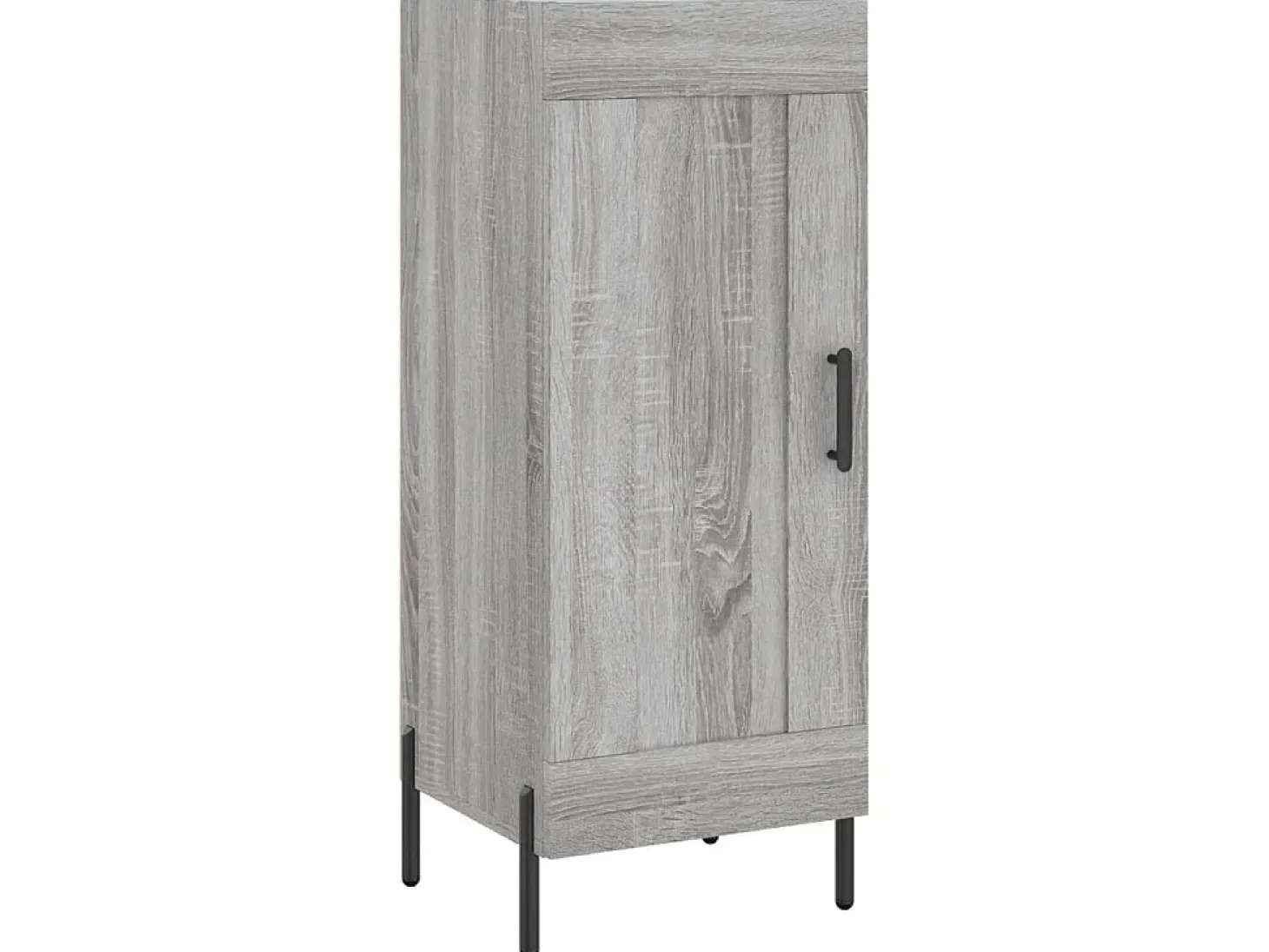 Aparador alto madera contrachapada gris Sonoma 34,5x34x180 cm ES72154