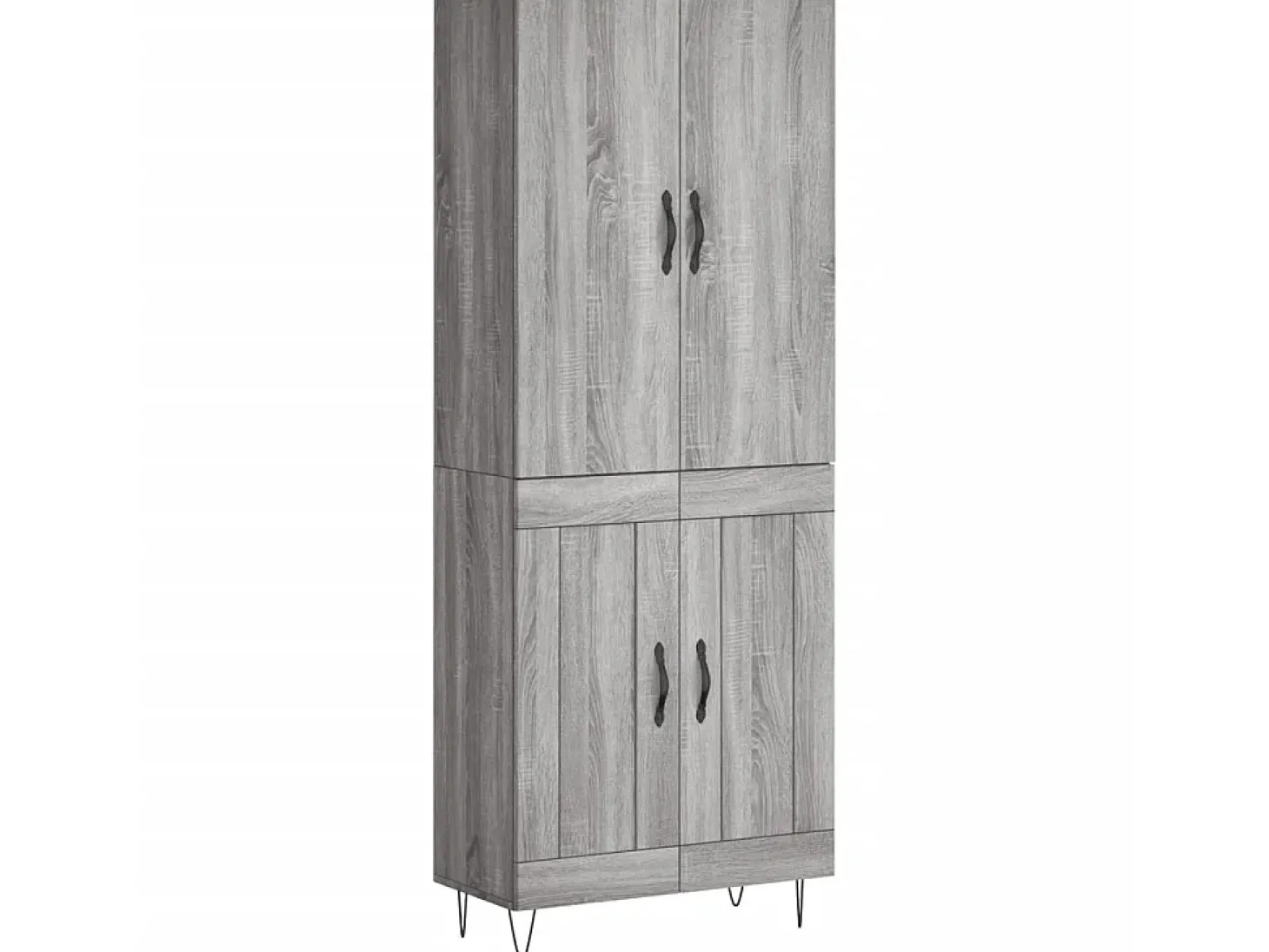 Aparador alto madera contrachapada gris sonoma 69,5x34x180 cm ES85939