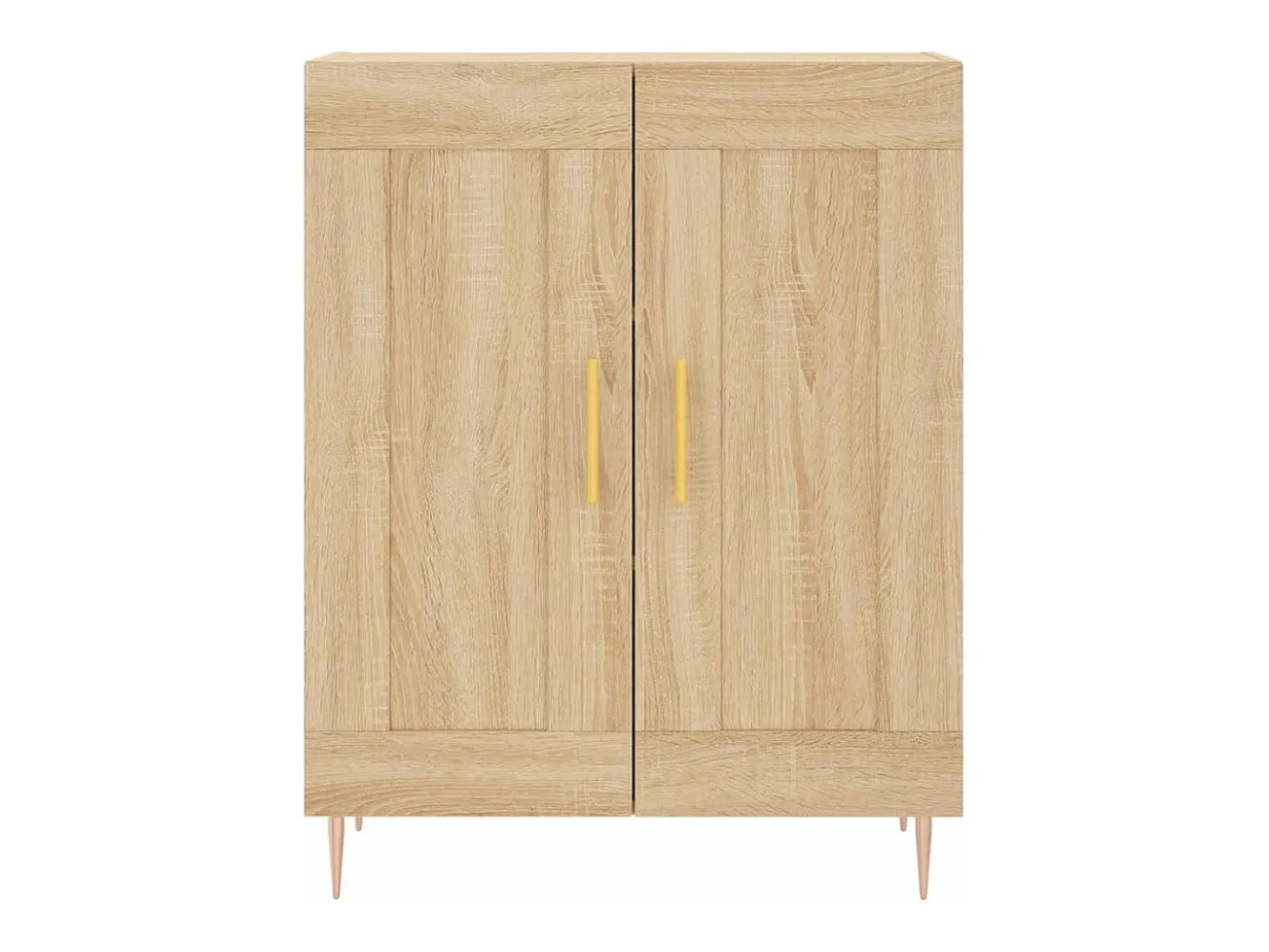 Aparador alto madera contrachapada color roble 69,5x34x180 cm