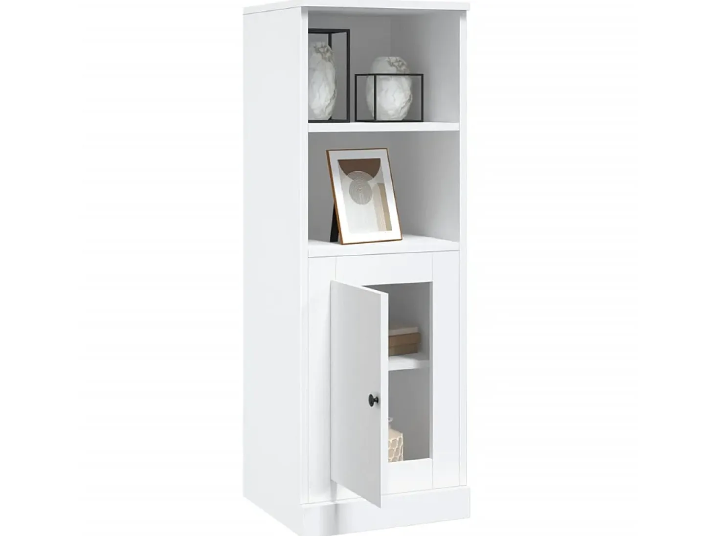 Aparador alto madera contrachapada blanco 36x35,5x103,5 cm ES34735