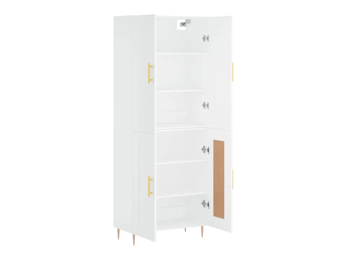 Aparador alto madera contrachapada blanco 69,5x34x180 cm ES51080