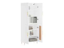 Aparador alto madera contrachapada blanco 69,5x34x180 cm ES51080