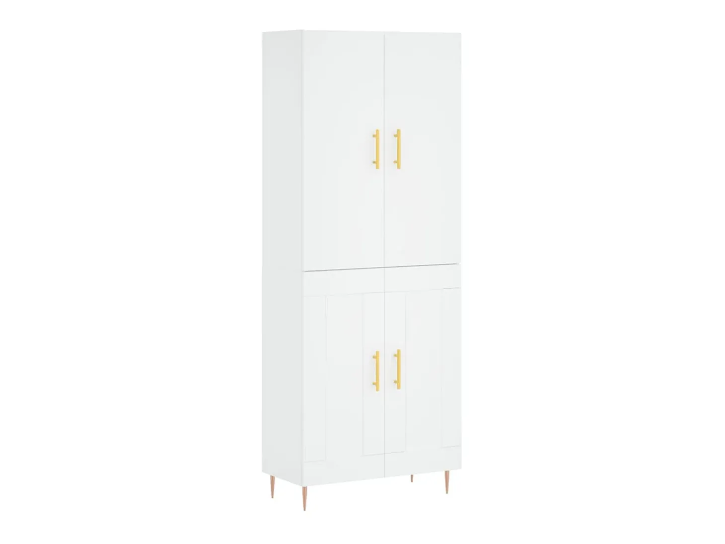 Aparador alto madera contrachapada blanco 69,5x34x180 cm ES51080
