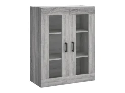 Aparador alto madera contrachapada gris sonoma 69,5x34x180 cm