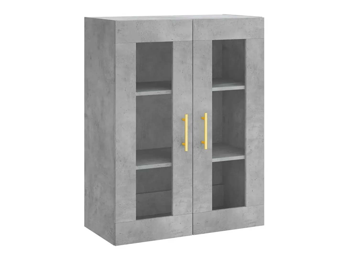 Aparador alto madera contrachapada gris hormigón 69,5x34x180 cm ES76409