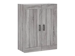 Aparador alto madera contrachapada gris sonoma 69,5x34x180 cm