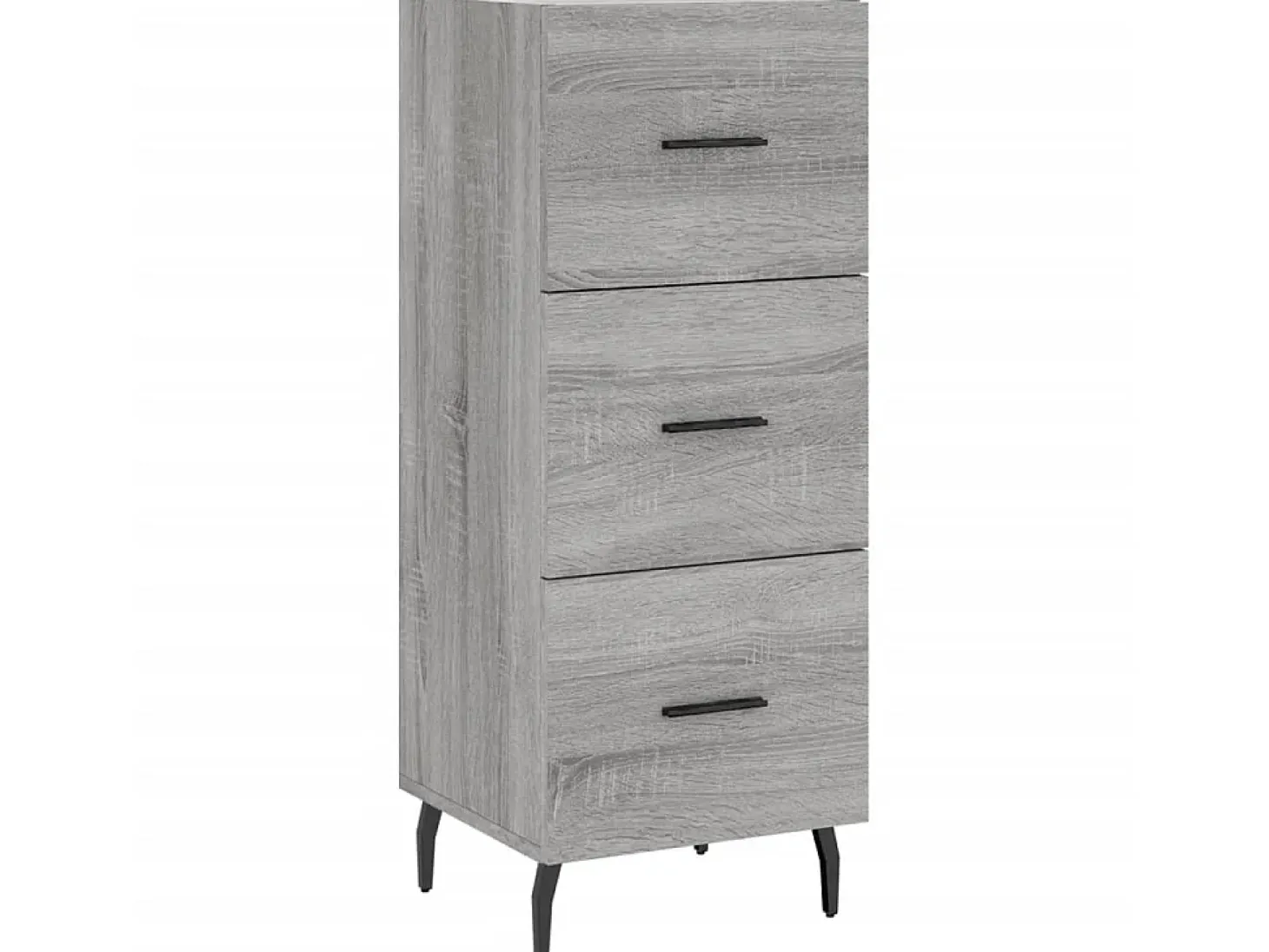 Aparador alto madera contrachapada gris Sonoma 34,5x34x180 cm ES66666