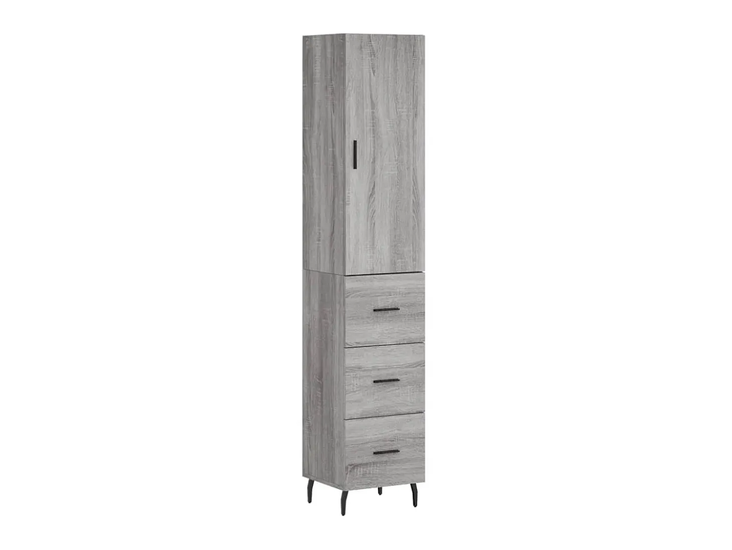 Aparador alto madera contrachapada gris Sonoma 34,5x34x180 cm ES66666