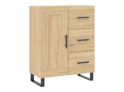 Aparador alto madera contrachapada color roble 69,5x34x180 cm