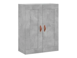 Aparador alto madera contrachapada gris hormigón 69,5x34x180 cm ES17297