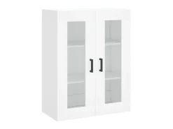 Aparador alto madera contrachapada blanco 69,5x34x180 cm ES76674