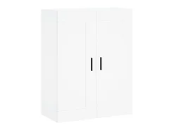 Aparador alto madera contrachapada blanco 69,5x34x180 cm ES84201