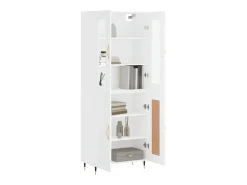Aparador alto madera contrachapada blanco 69,5x34x180 cm ES20595