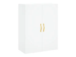 Aparador alto madera contrachapada blanco 69,5x34x180 cm ES66006