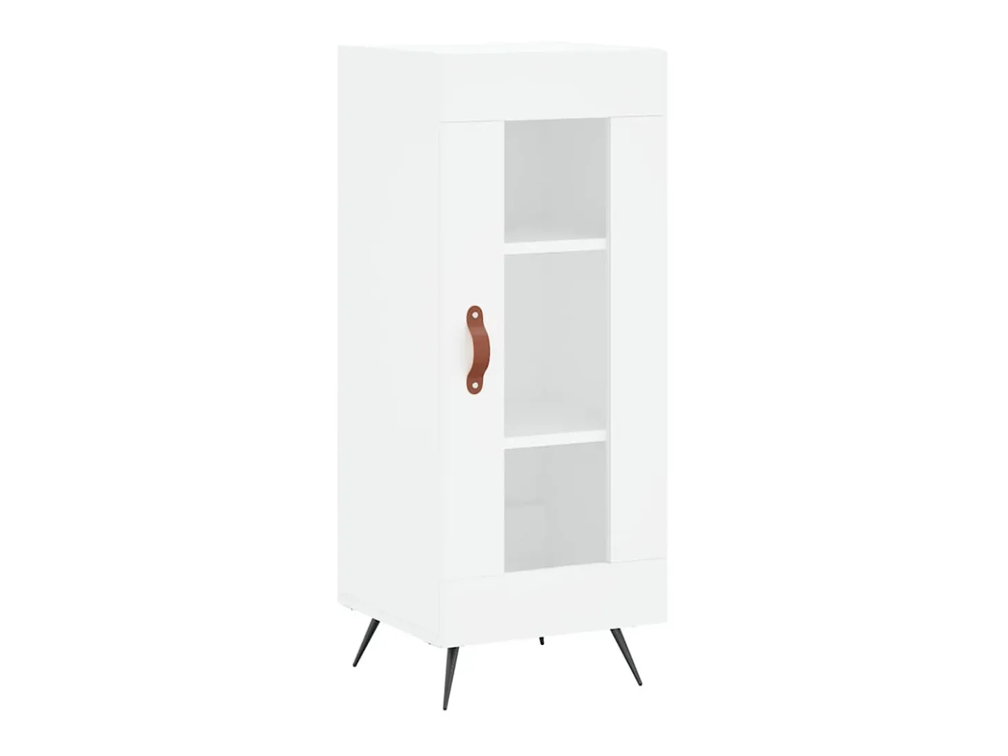 Aparador alto madera contrachapada blanco 34,5x34x180 cm ES54310
