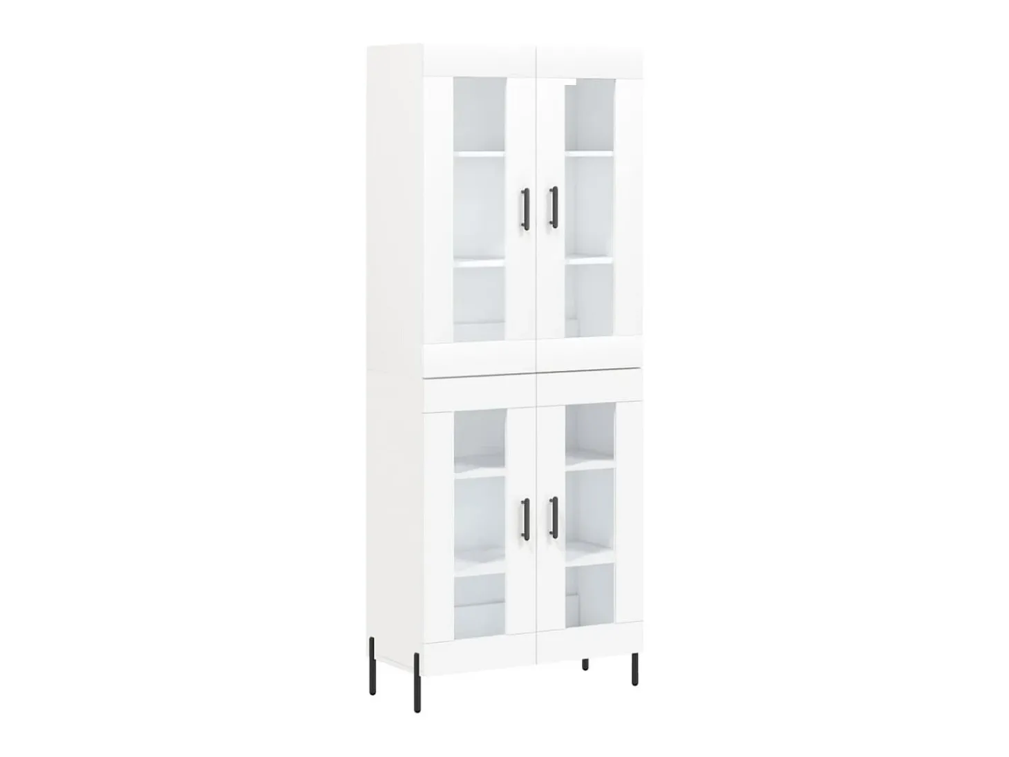 Aparador alto madera contrachapada blanco 69,5x34x180 cm ES25206