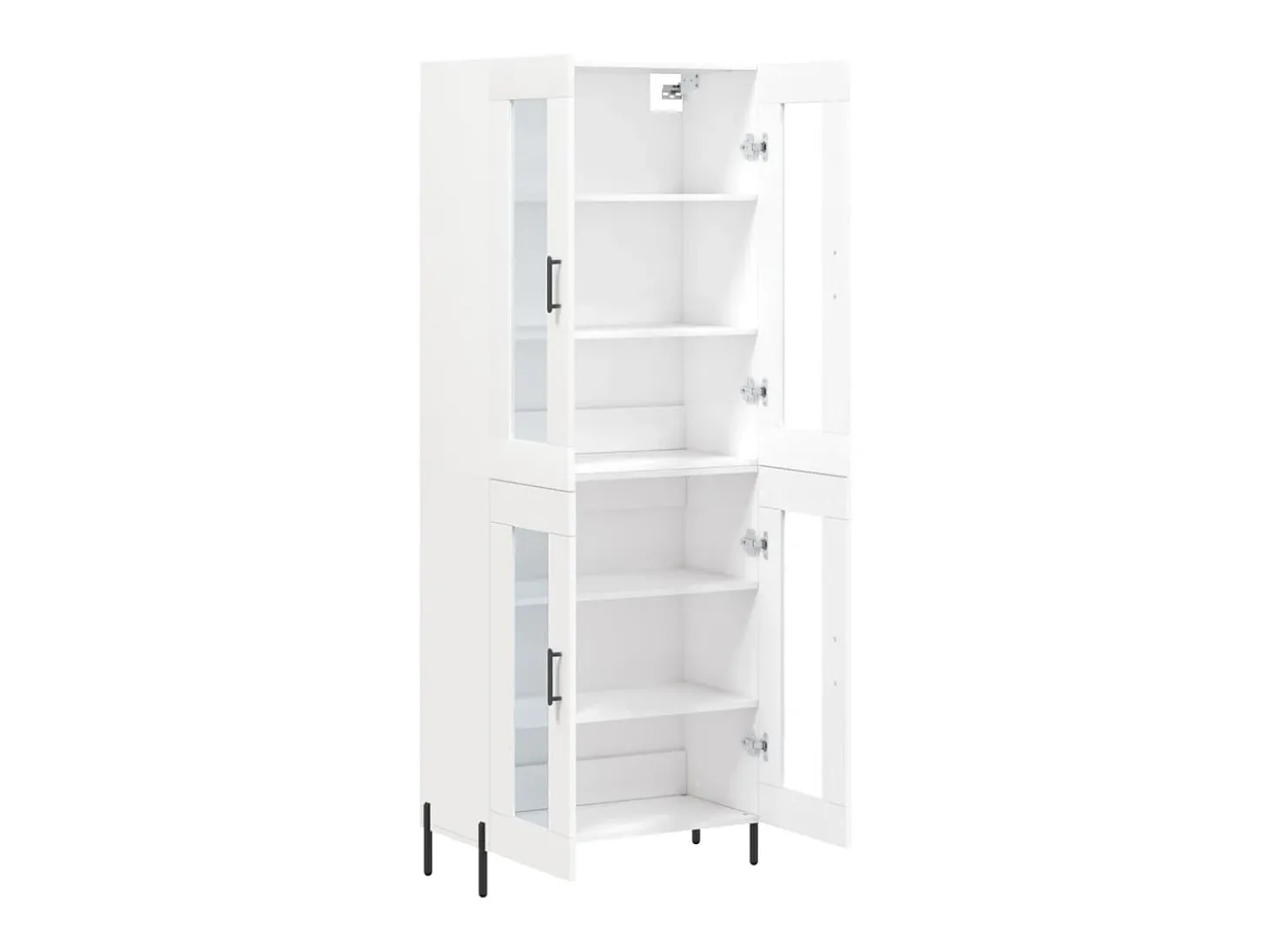Aparador alto madera contrachapada blanco 69,5x34x180 cm ES25206