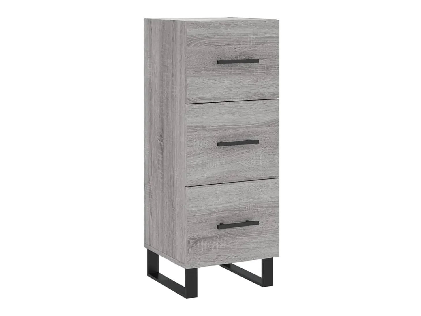 Aparador alto madera contrachapada gris Sonoma 34,5x34x180 cm ES65145