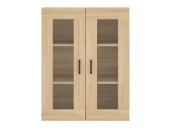 Aparador alto madera contrachapada color roble 69,5x34x180 cm
