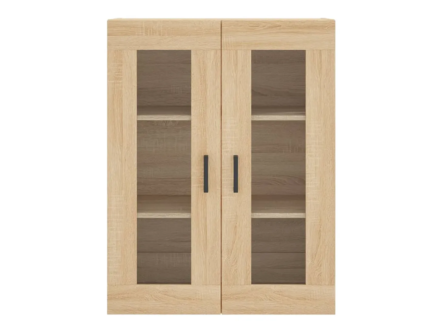 Aparador alto madera contrachapada color roble 69,5x34x180 cm