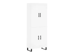 Aparador alto madera contrachapada blanco 69,5x34x180 cm ES66085