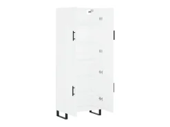 Aparador alto madera contrachapada blanco 69,5x34x180 cm ES66085