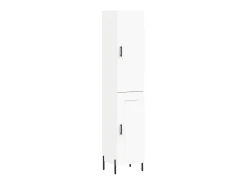 Aparador alto madera contrachapada blanco 34,5x34x180 cm ES84405