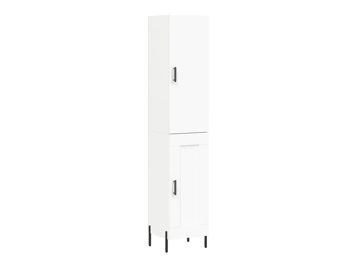 Aparador alto madera contrachapada blanco 34,5x34x180 cm ES84405