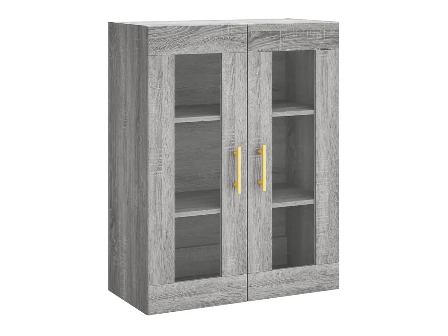 Aparador alto madera contrachapada gris sonoma 69,5x34x180 cm ES84171