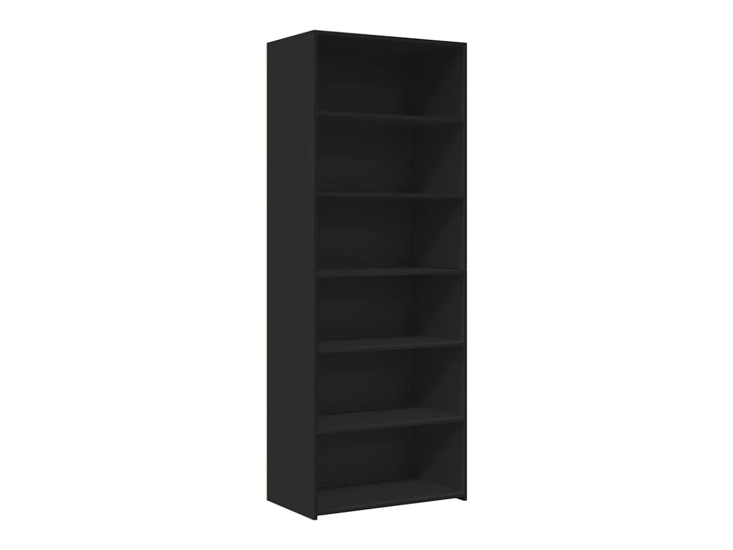 Aparador alto madera contrachapada negro 70x41x185 cm