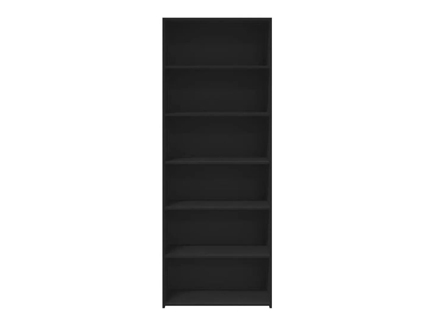 Aparador alto madera contrachapada negro 70x41x185 cm