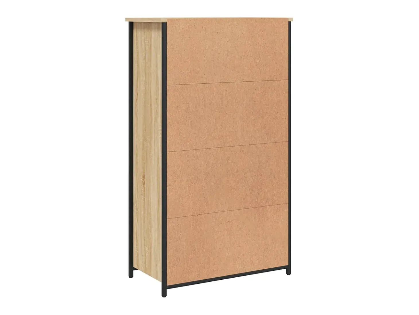 Aparador alto madera contrachapada roble Sonoma 62x32x106,5 cm