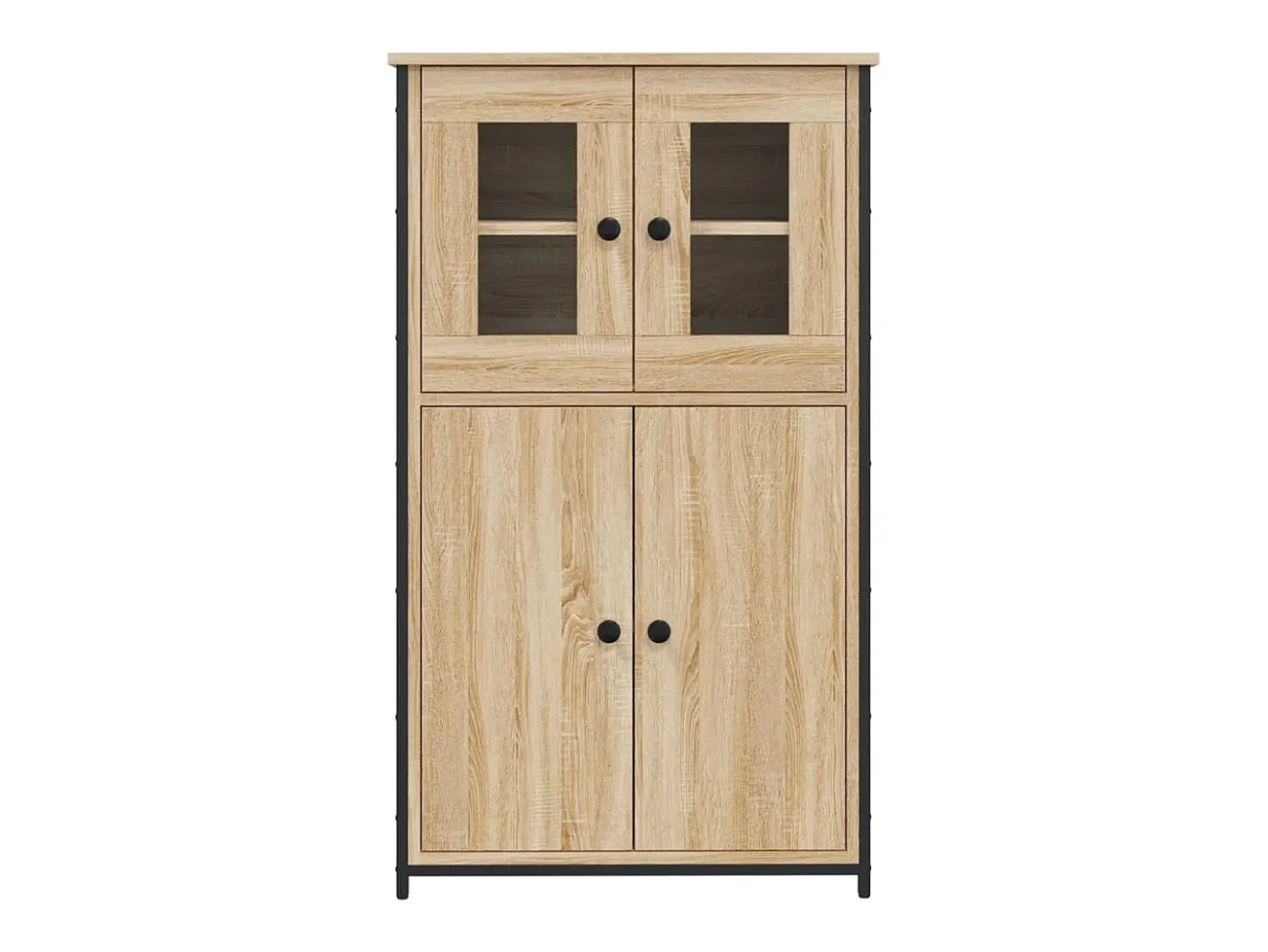 Aparador alto madera contrachapada roble Sonoma 62x32x106,5 cm
