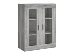Aparador alto madera contrachapada gris sonoma 69,5x34x180 cm ES69706