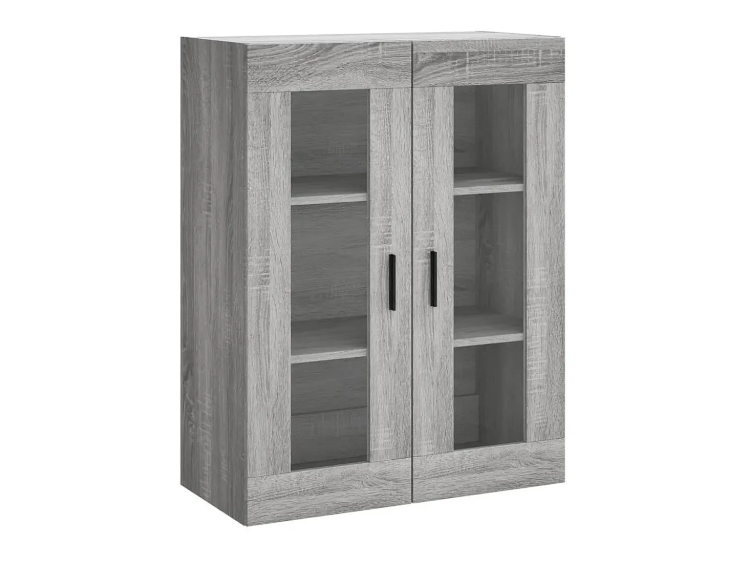 Aparador alto madera contrachapada gris sonoma 69,5x34x180 cm ES69706