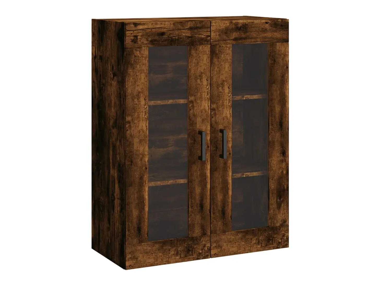 Aparador alto madera contrachapada roble ahumado 69,5x34x180 cm