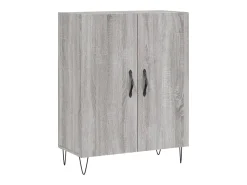 Aparador alto madera contrachapada gris sonoma 69,5x34x180 cm